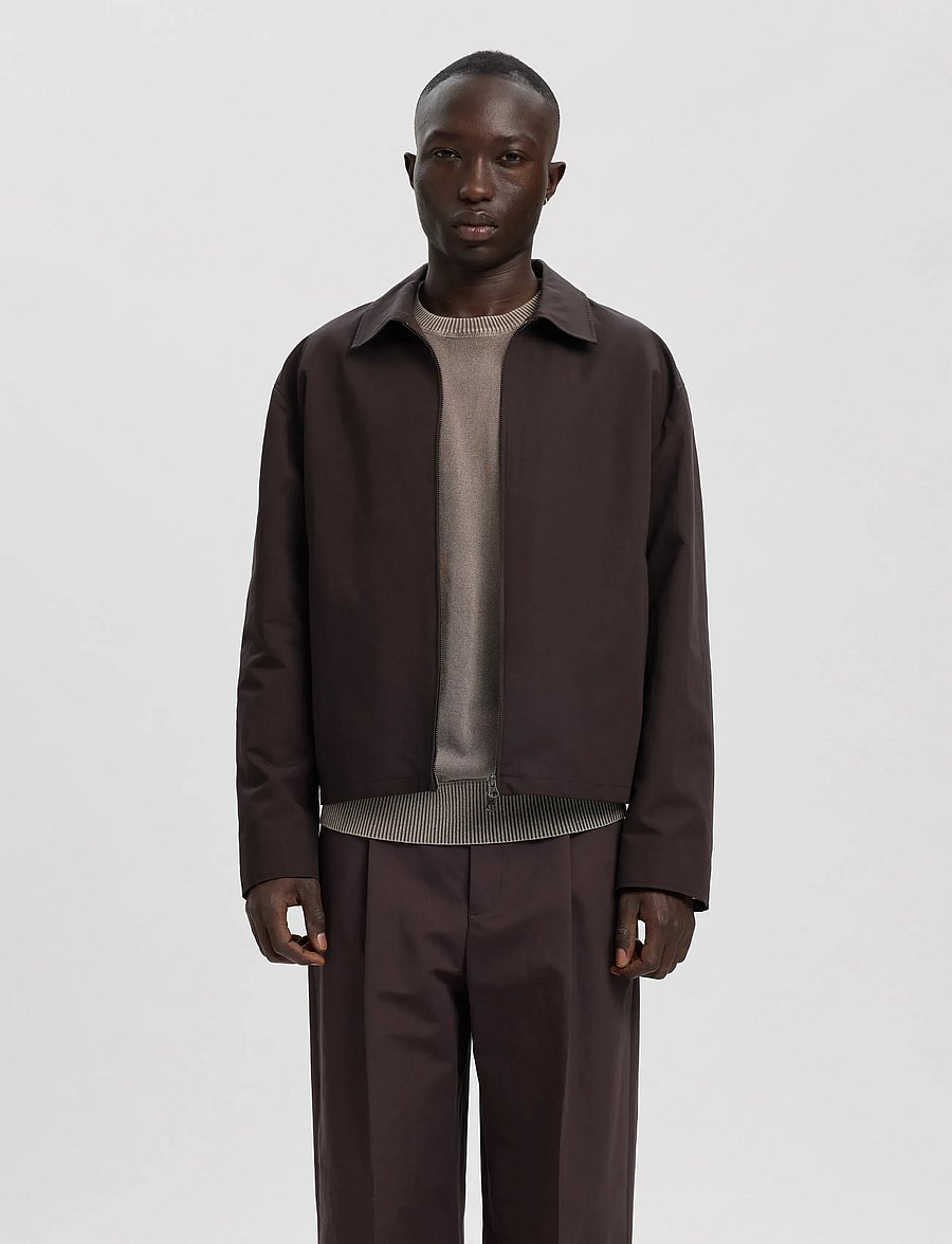 Annarr - ANRHAGEN 261 LINEN BLEND OVERSHIRT - licorice - 0