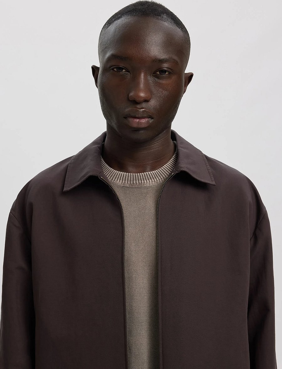 Annarr - ANRHAGEN 261 LINEN BLEND OVERSHIRT - licorice - 5