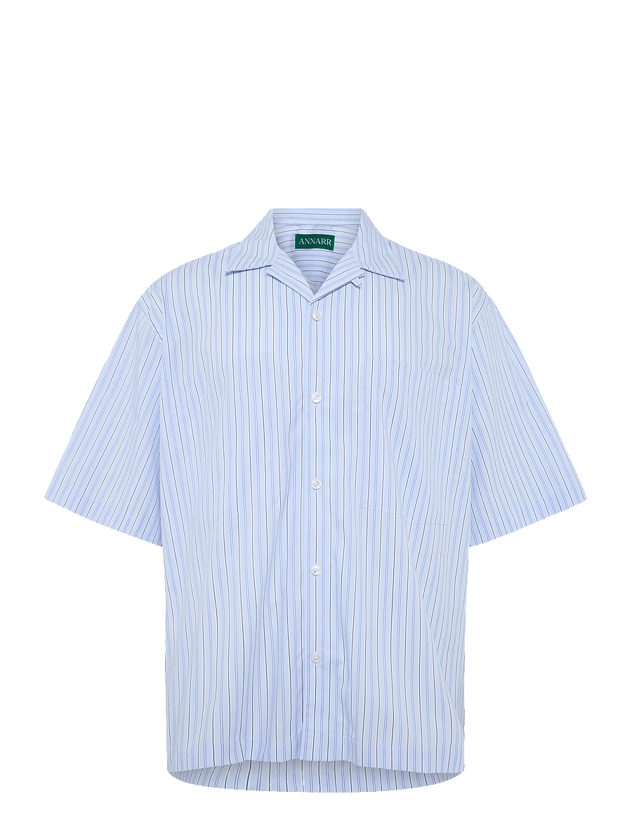 Annarr - ANRREX STRIPES SS SHIRT - gestreifte hemden - cashmere blue - 1