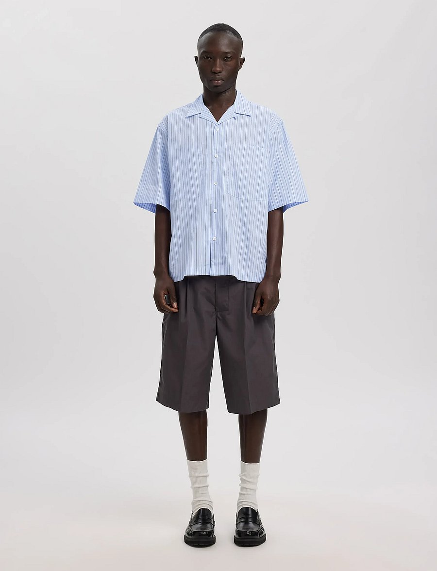 Annarr - ANRREX STRIPES SS SHIRT - gestreifte hemden - cashmere blue - 4