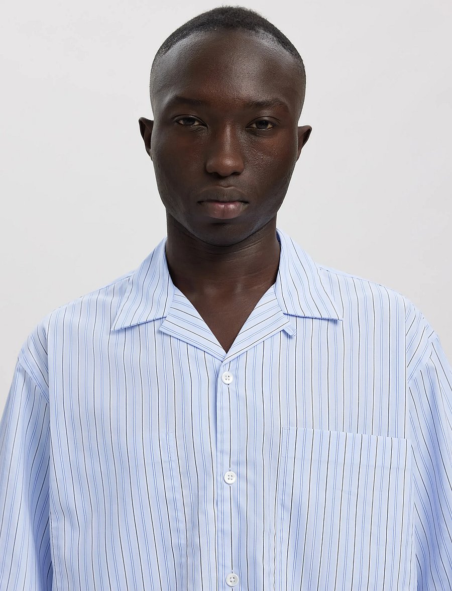 Annarr - ANRREX STRIPES SS SHIRT - gestreifte hemden - cashmere blue - 5