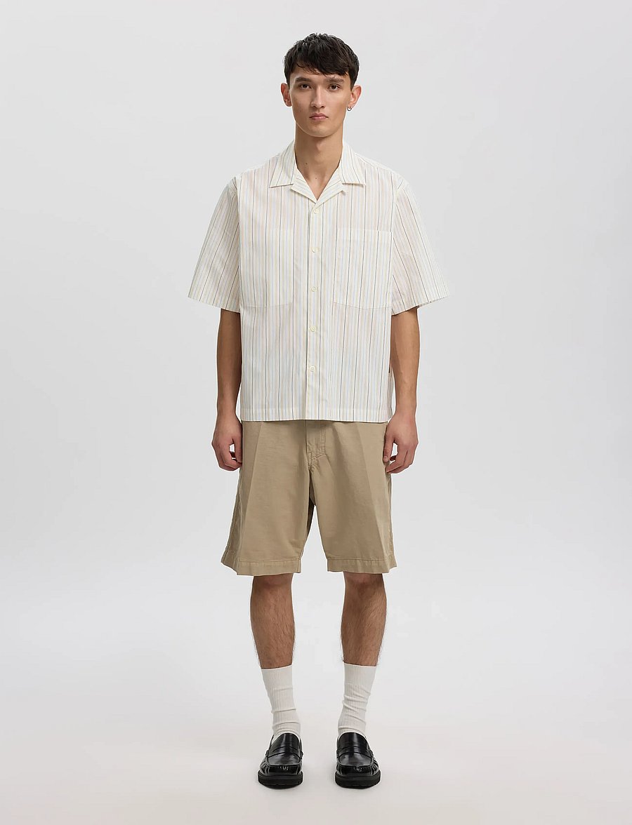 Annarr - ANRREX STRIPES SS SHIRT - gestreifte hemden - egret - 4