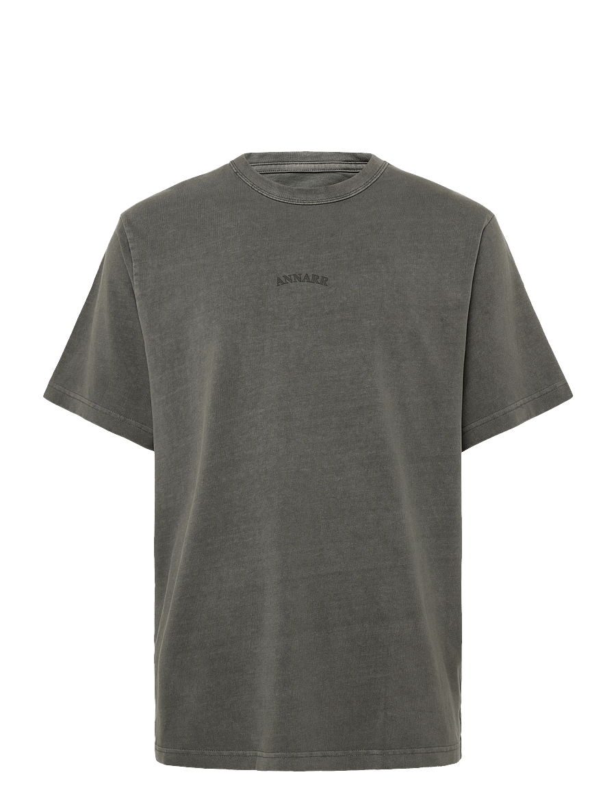 Annarr - ANRRO SURFER SS O-NECK TEE - kurzärmelige t-shirts - pewter - 1