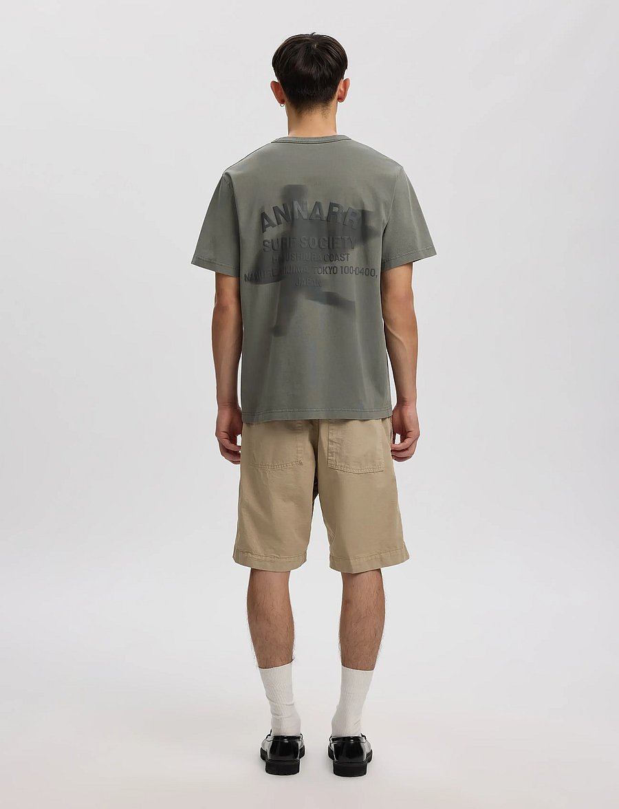Annarr - ANRRO SURFER SS O-NECK TEE - kurzärmelige t-shirts - pewter - 3