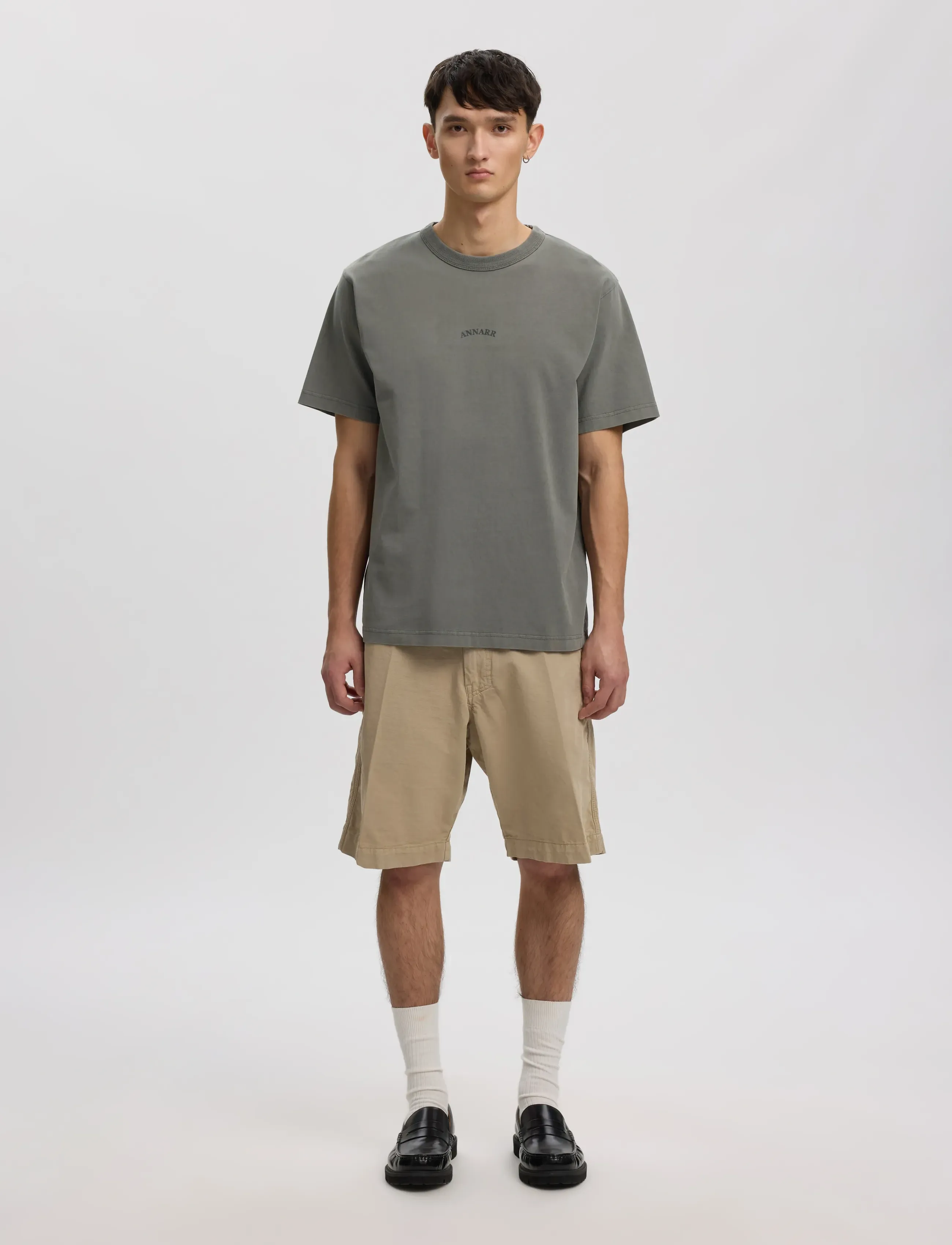 Annarr - ANRRO SURFER SS O-NECK TEE - pewter - 4