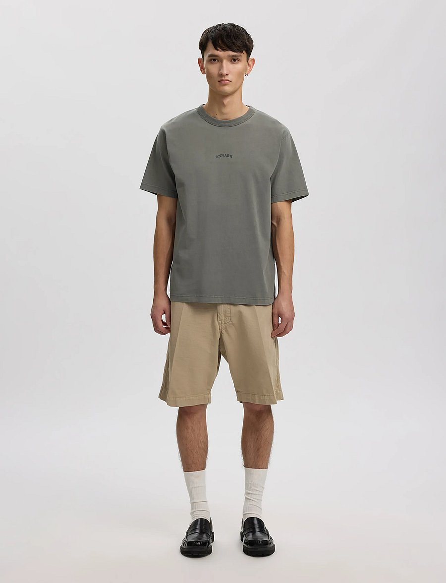 Annarr - ANRRO SURFER SS O-NECK TEE - kurzärmelige t-shirts - pewter - 4