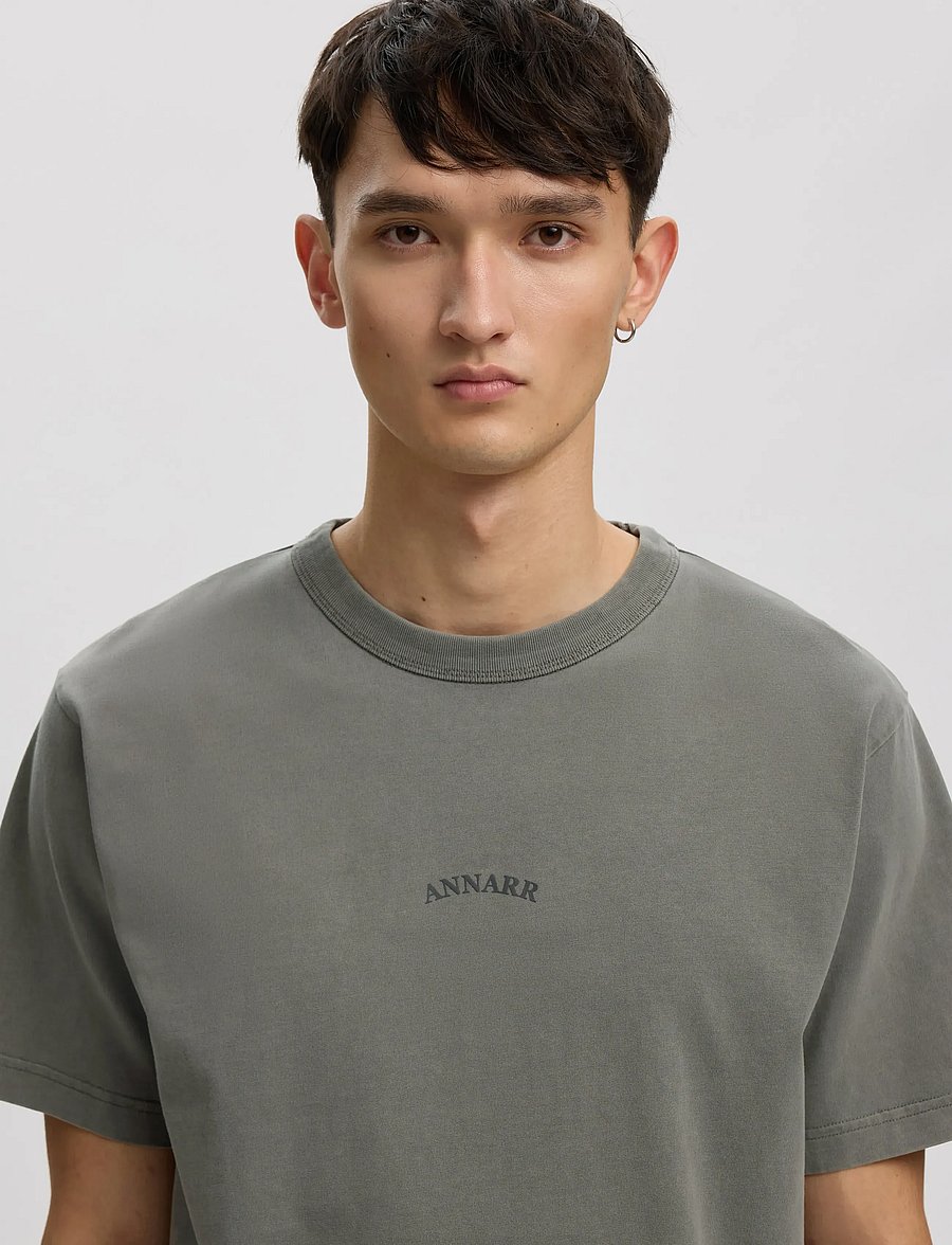 Annarr - ANRRO SURFER SS O-NECK TEE - kurzärmelige t-shirts - pewter - 5