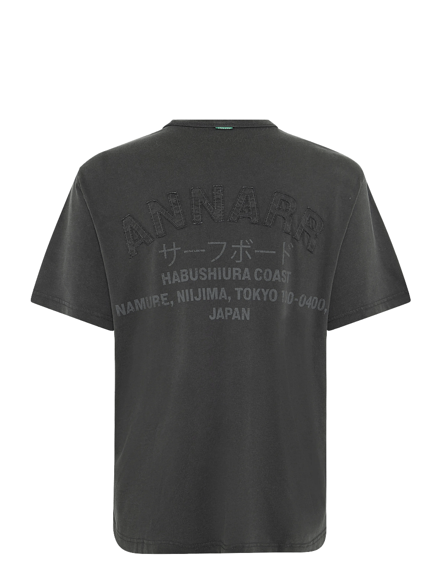 Annarr - ANRRO COAST SS O-NECK TEE - kortærmede t-shirts - forged iron - 2