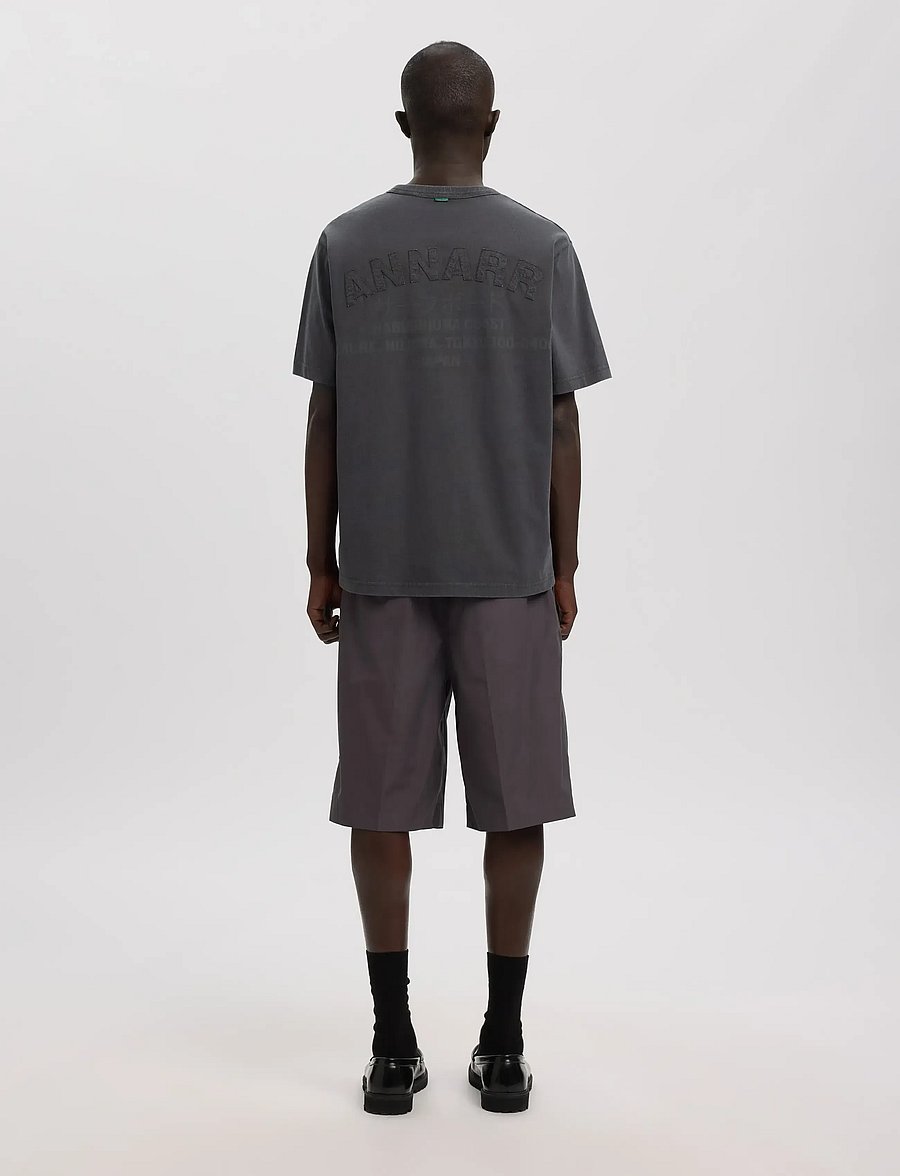Annarr - ANRRO COAST SS O-NECK TEE - kortærmede t-shirts - forged iron - 3