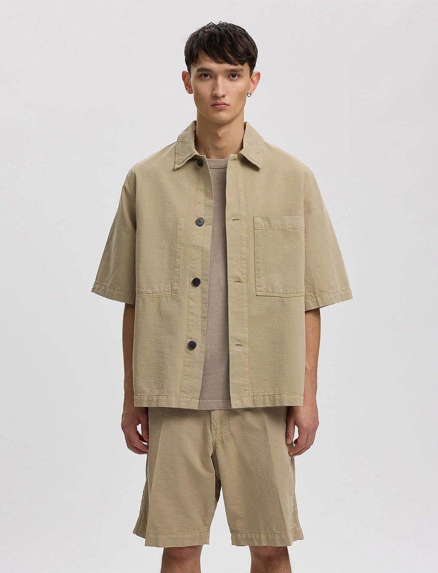 Annarr - ANREBBE OVERSHIRT SS - kortermede skjorter - weathered teak - 0