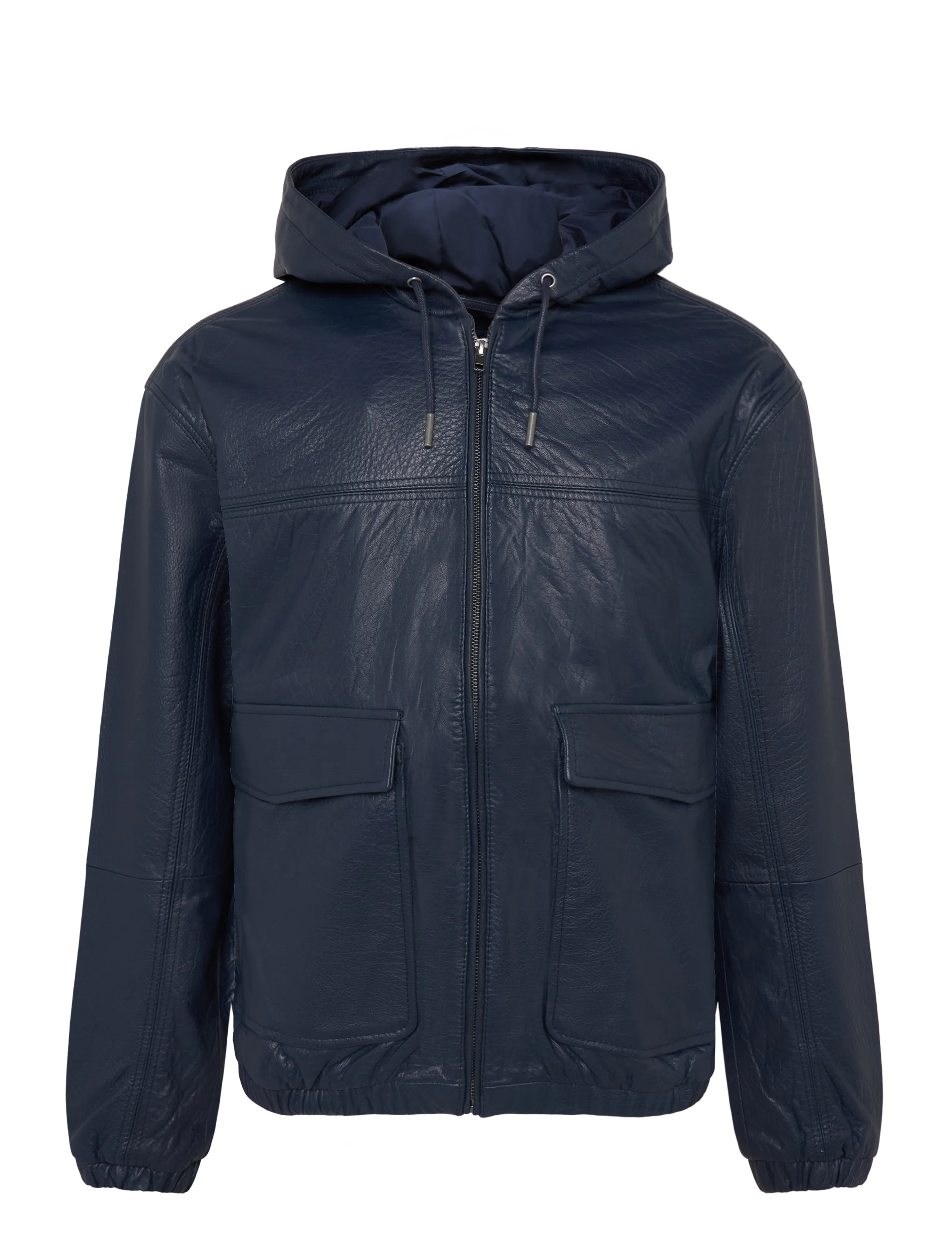 Annarr ANRATKINS LEATHER BOMBER - Jakker - SKY CAPTAIN / navy
