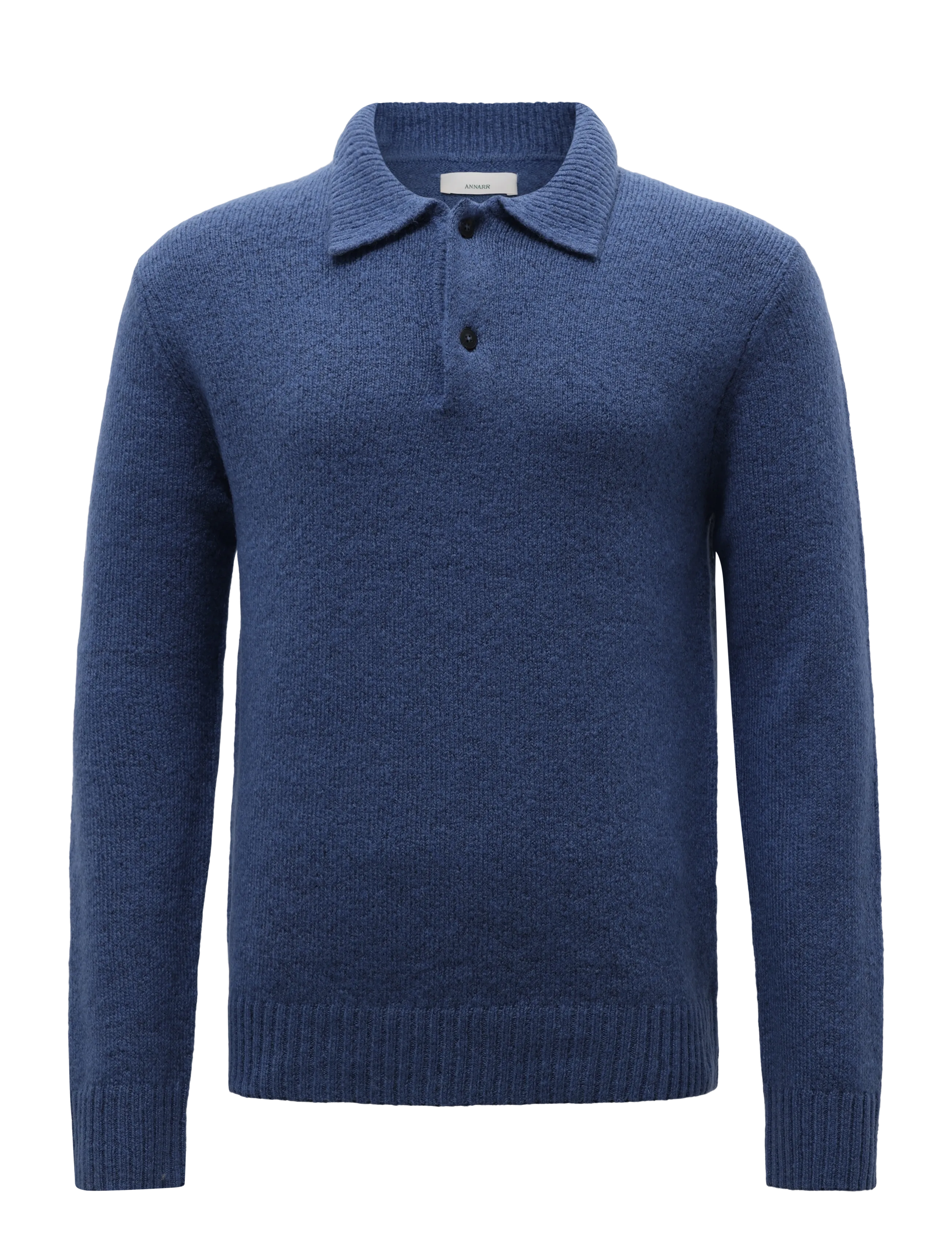Annarr Anrlarry Ls Knit Ombre Polo, Mænd, Langærmet Strik Polo Shirt, Blå, Str: XL