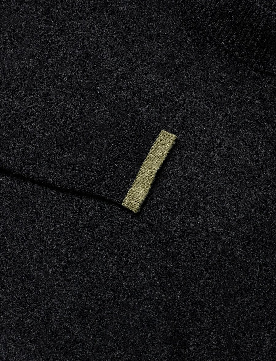 Annarr - ANRSEBASTIAN LS KNIT ROLL NECK - rollkragenpullover - dark grey melange - 2