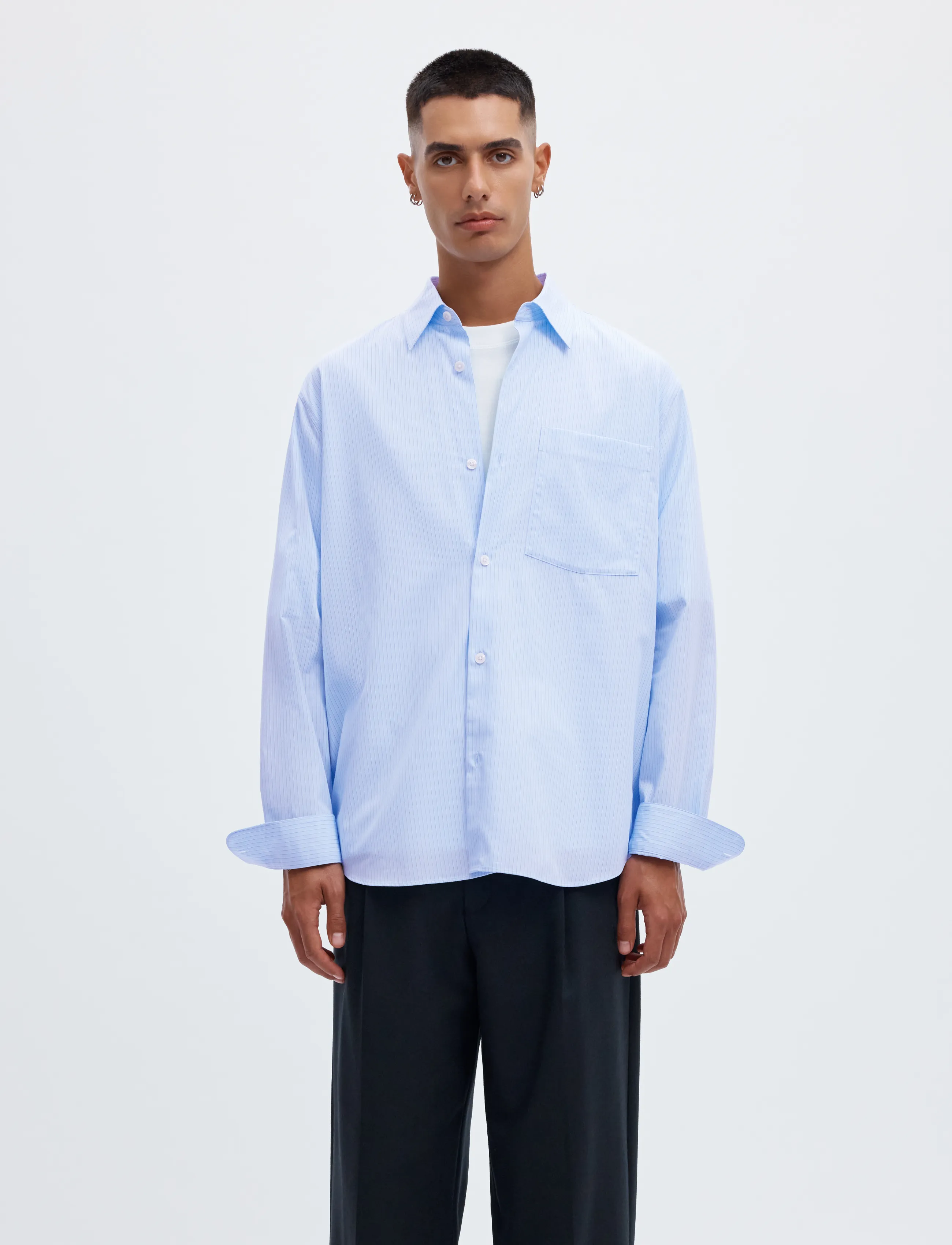 Annarr ANRASLUND STRIPED POPLIN LS SHIRT - Kleidung - CASHMERE BLUE / blue