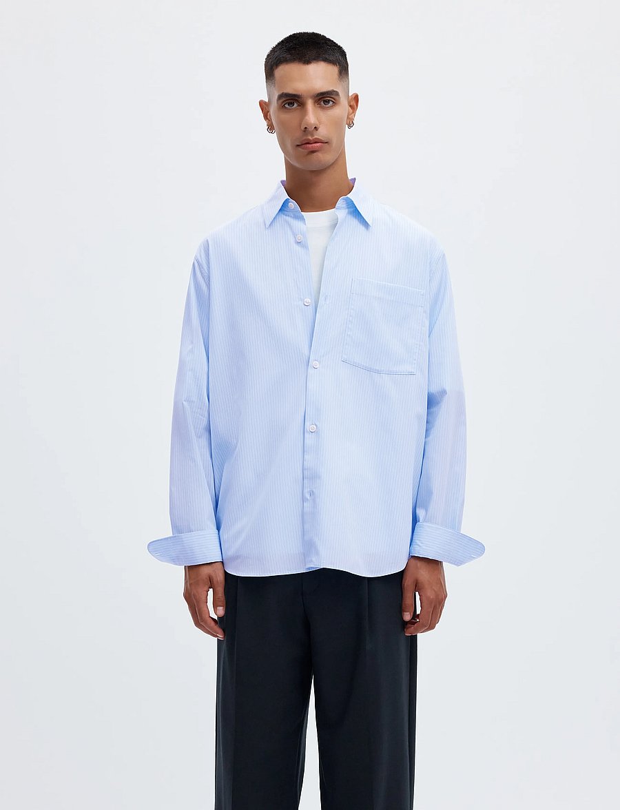 Annarr - ANRASLUND STRIPED POPLIN LS SHIRT - casual hemden - cashmere blue - 0