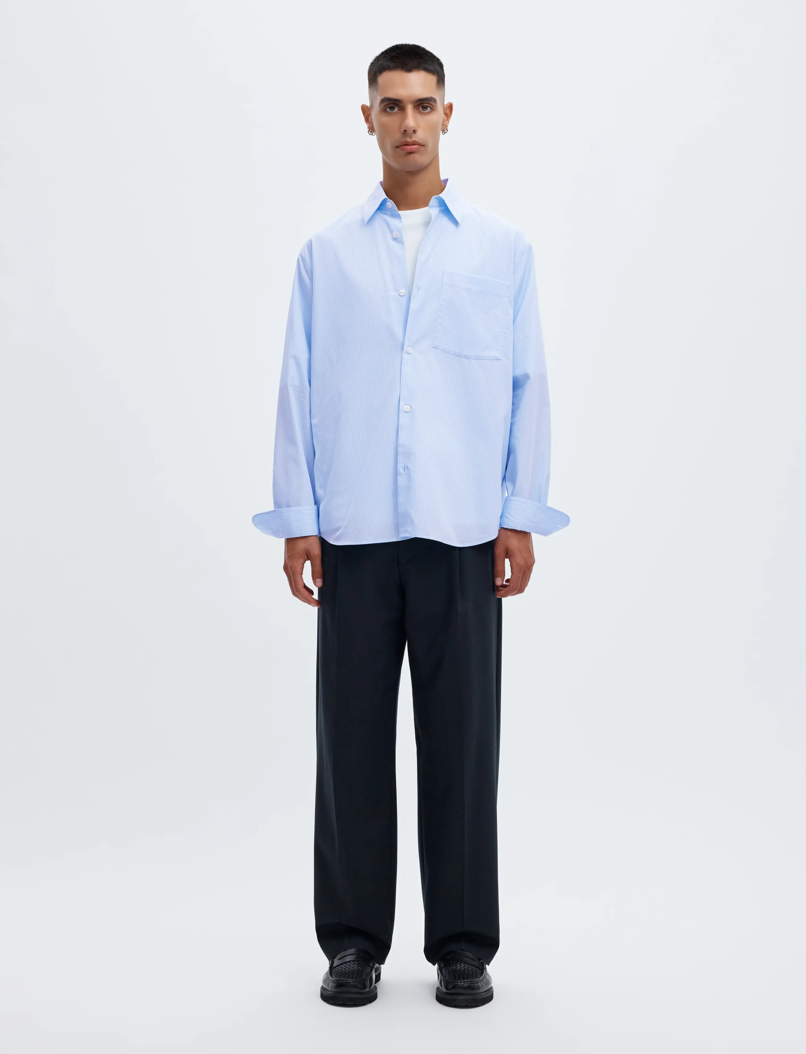 Annarr - ANRASLUND STRIPED POPLIN LS SHIRT - casual hemden - cashmere blue - 4