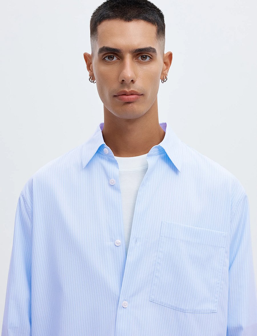 Annarr - ANRASLUND STRIPED POPLIN LS SHIRT - casual hemden - cashmere blue - 5
