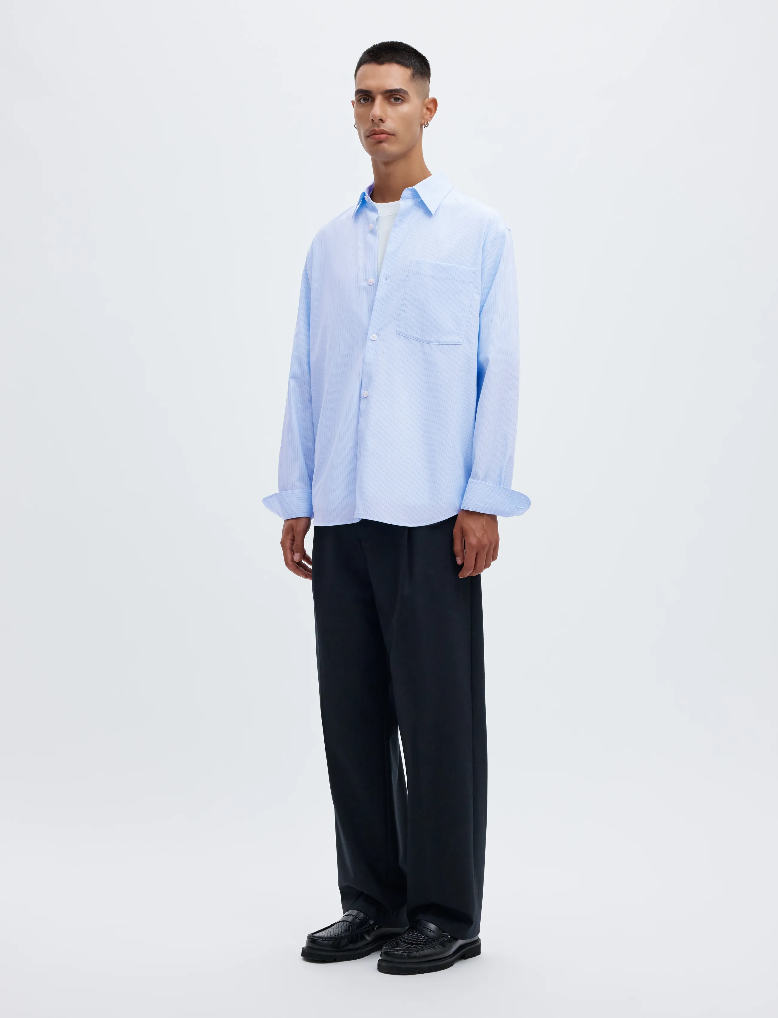 ANNARR Anraslund Striped Poplin Ls Shirt randiga skjortor herr – bild 6