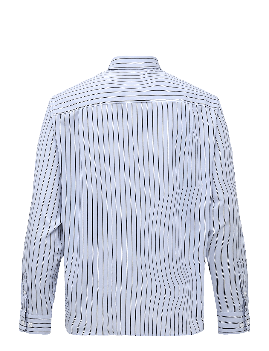 Annarr - ANRASLUND STRIPED POPLIN LS SHIRT - stribede skjorter - light blue - 1
