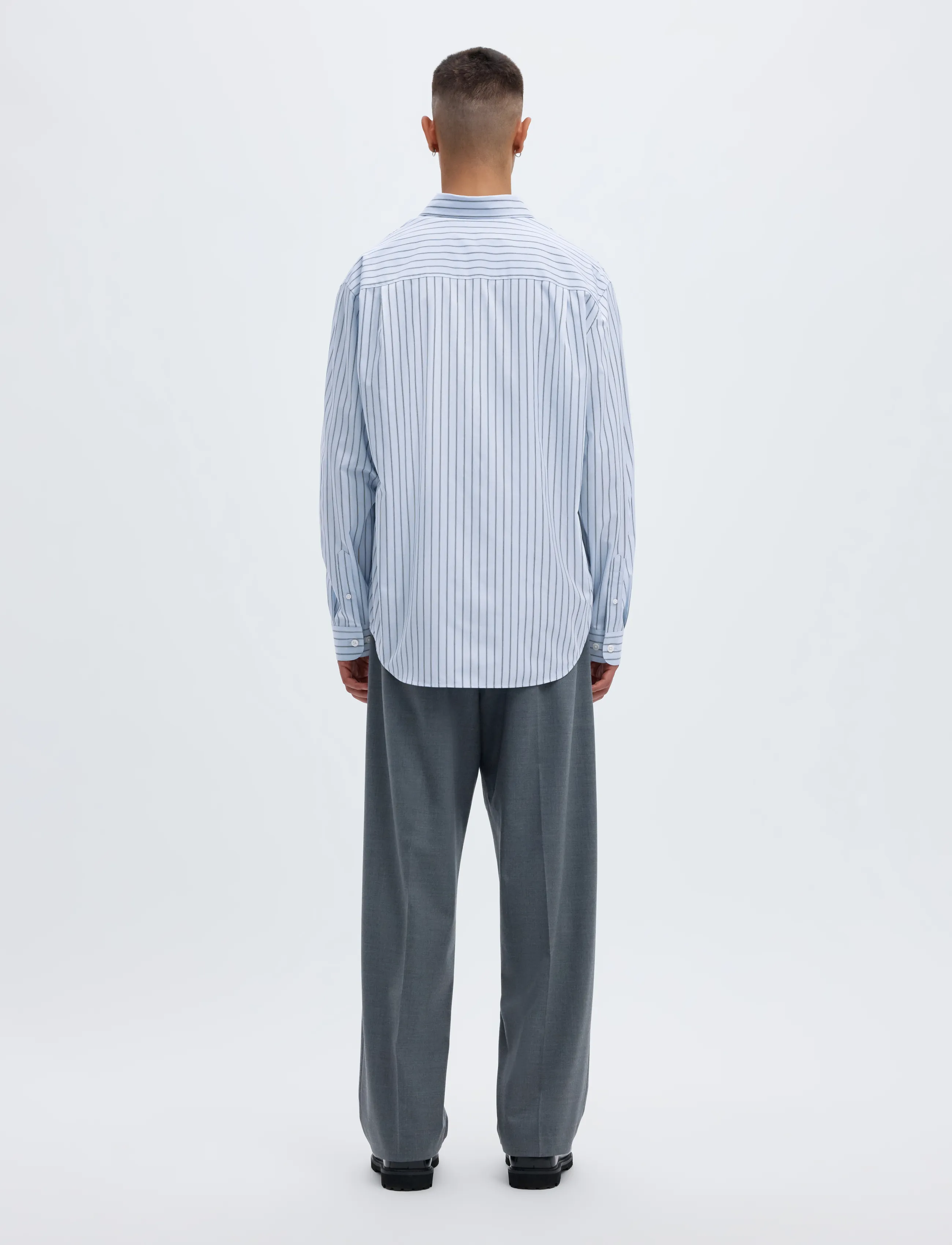 Annarr - ANRASLUND STRIPED POPLIN LS SHIRT - light blue - 2