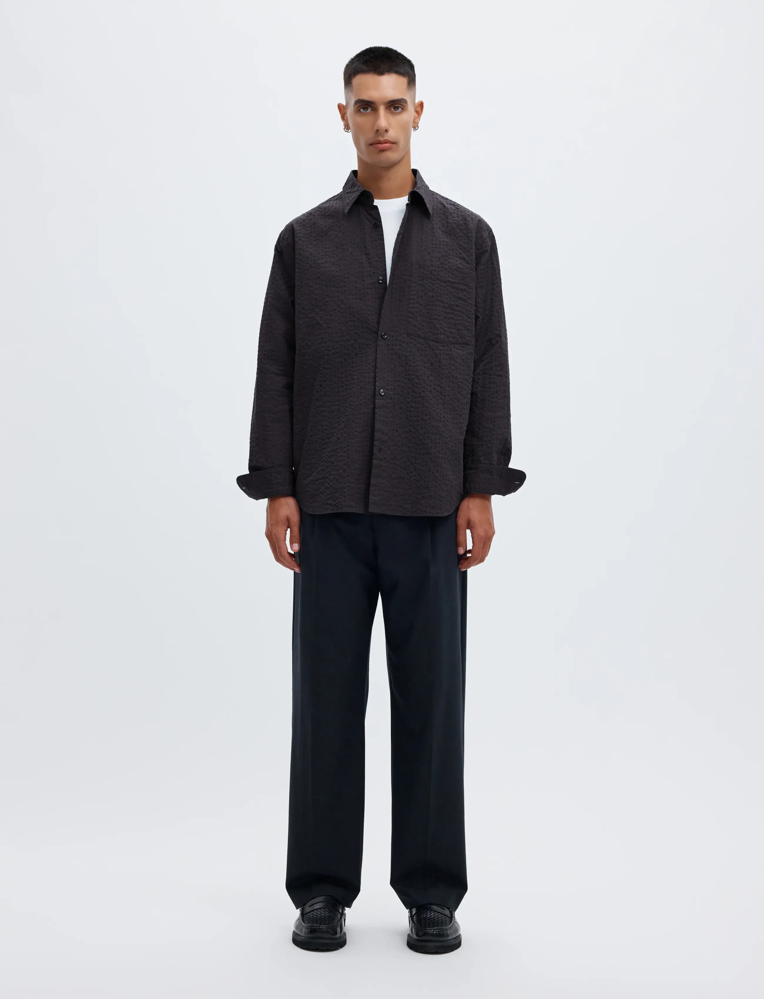 Annarr - ANRASLUND TEXTURE LS SHIRT - nine iron - 3