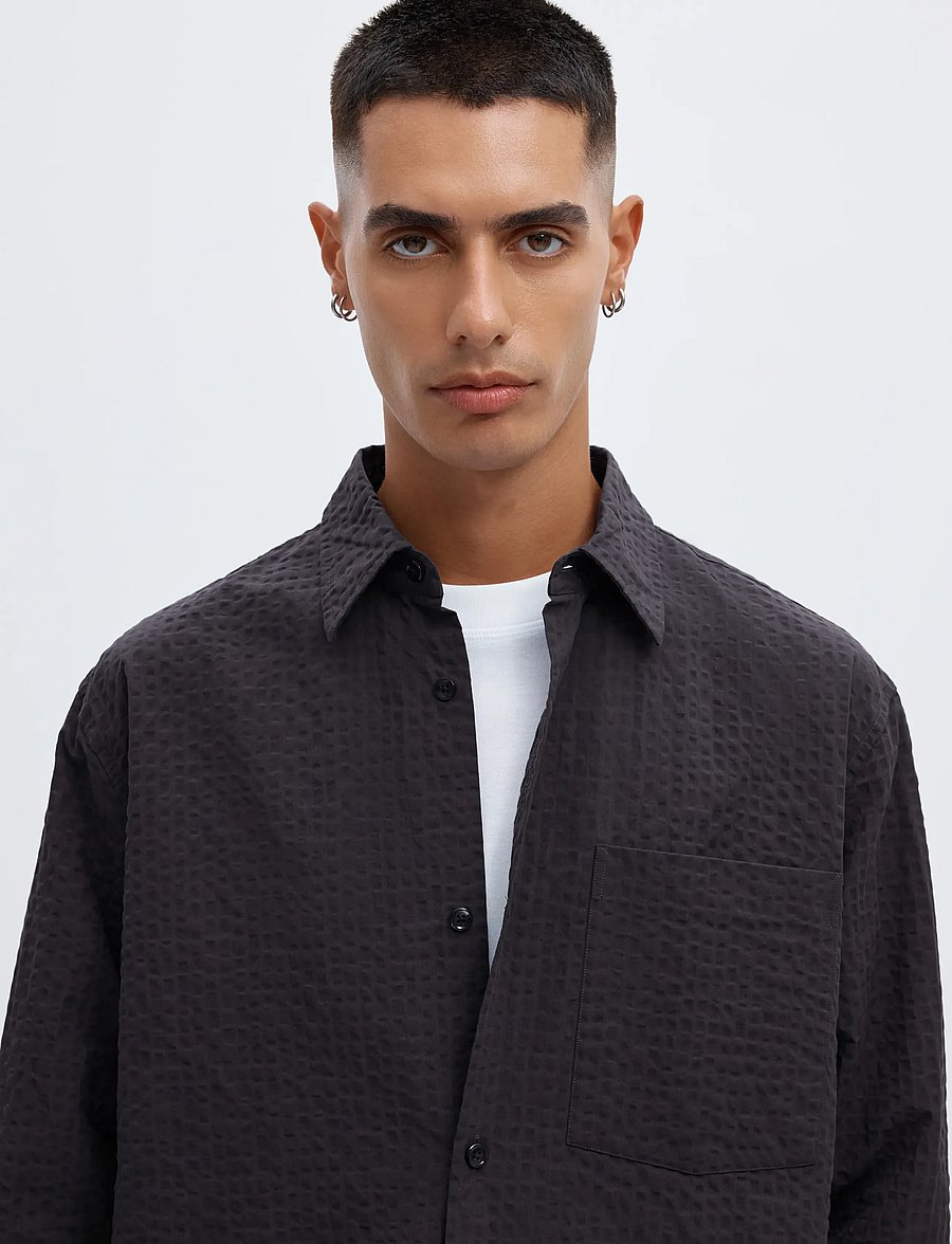 Annarr - ANRASLUND TEXTURE LS SHIRT - nine iron - 4