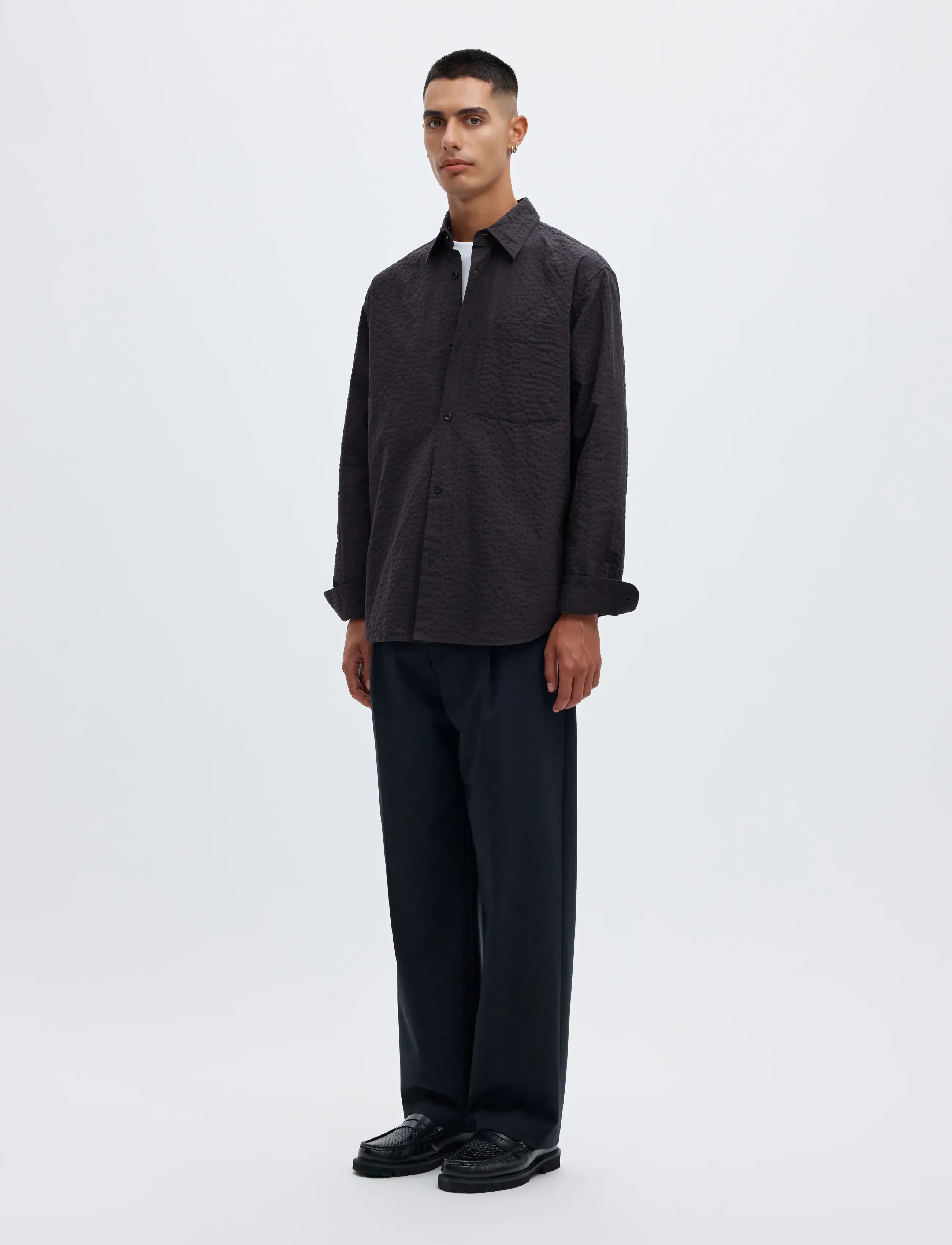 Annarr - ANRASLUND TEXTURE LS SHIRT - nine iron - 5