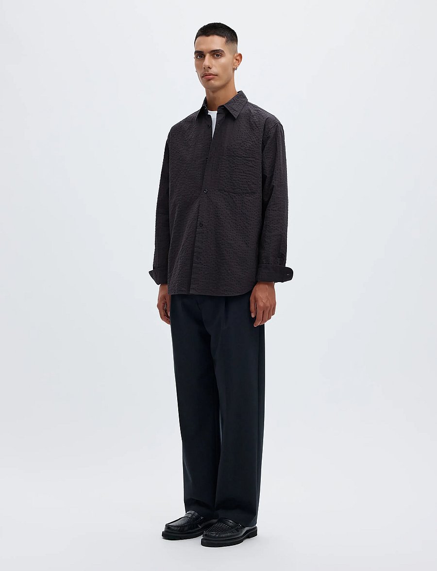 Annarr - ANRASLUND TEXTURE LS SHIRT - nine iron - 5