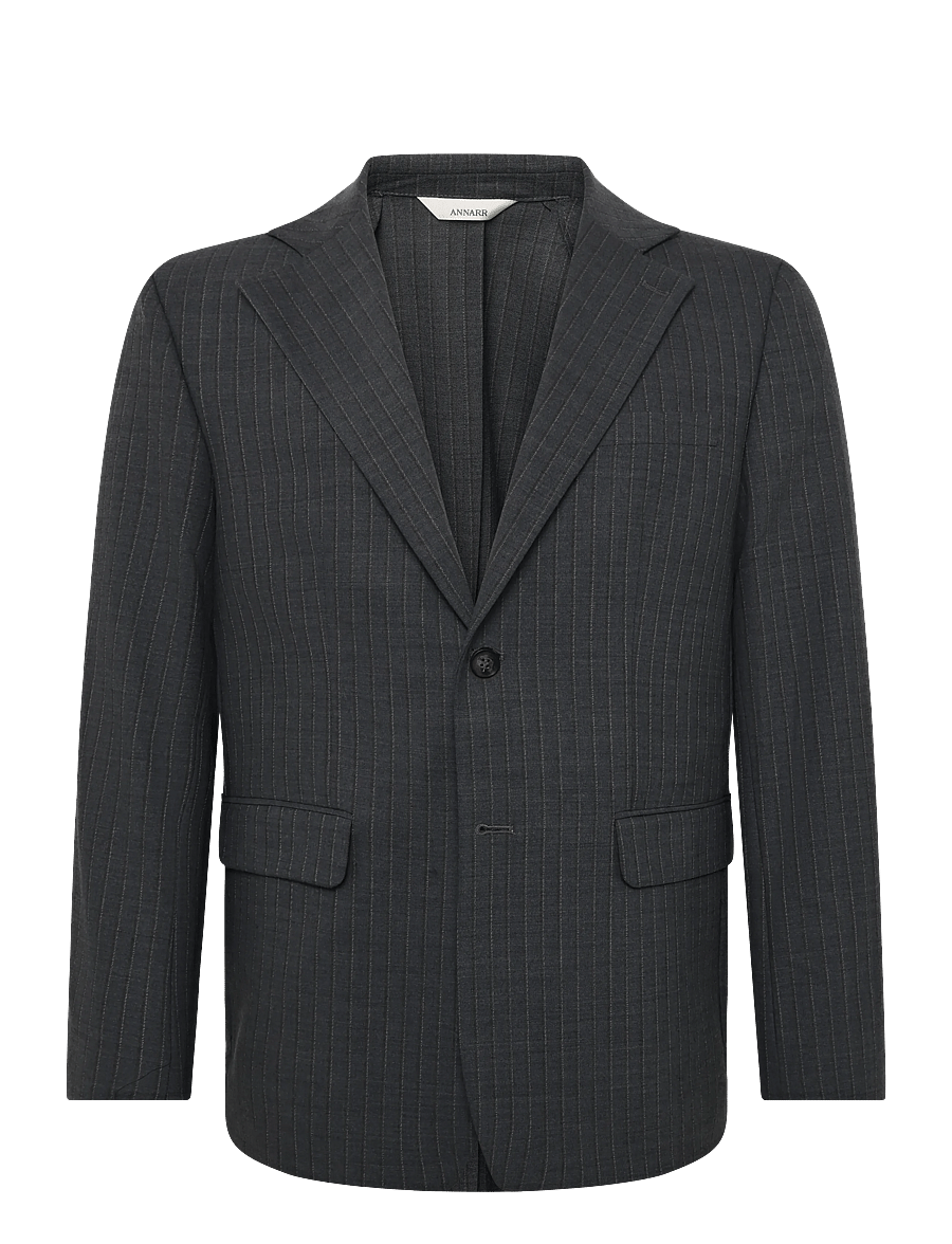 Annarr - ANRTOKI 263 WOOL BLEND BLAZER - enkelknäppta kavajer - dark grey melange - 1