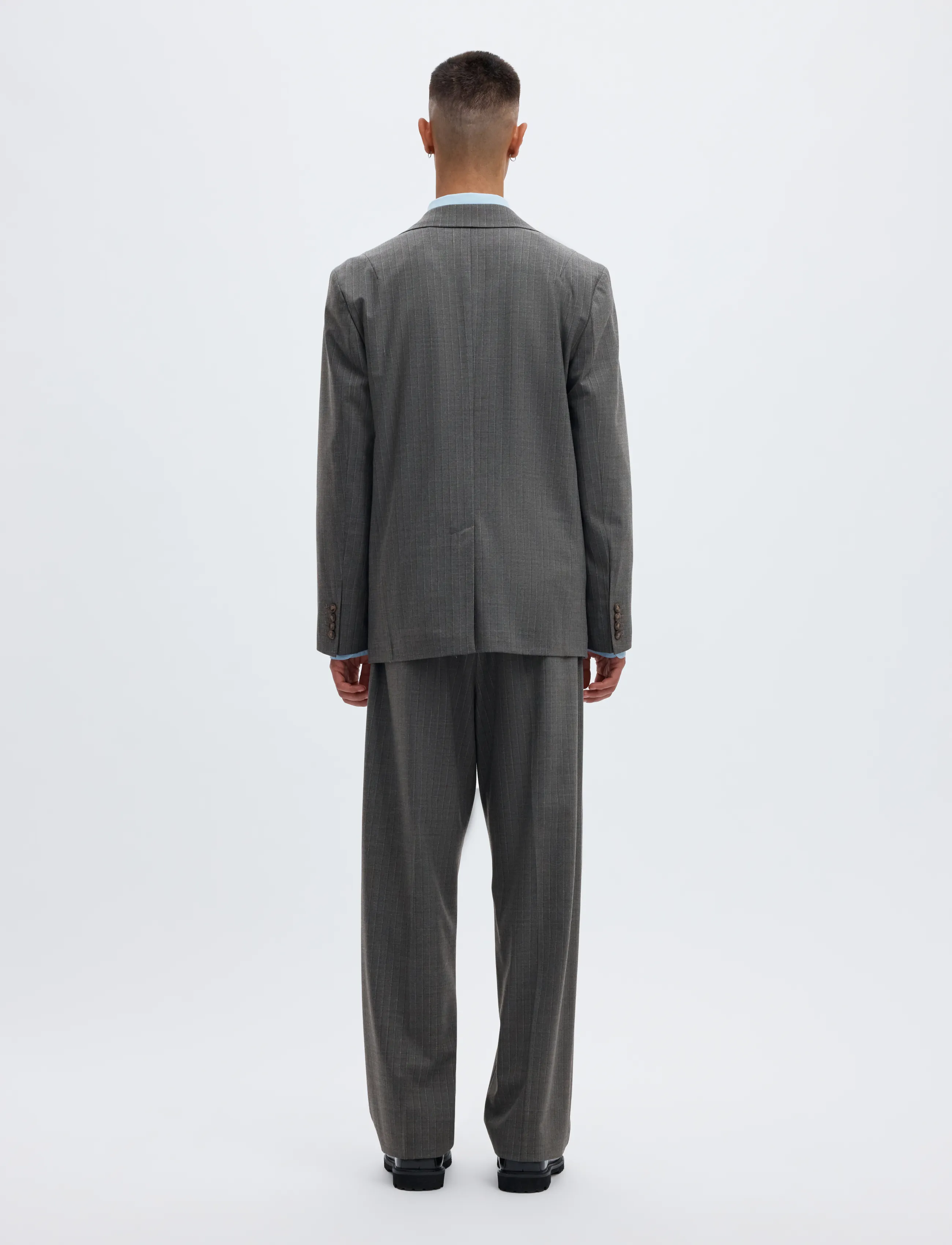 Annarr - ANRTOKI 263 WOOL BLEND BLAZER - Üherealised pintsakud - dark grey melange - 2