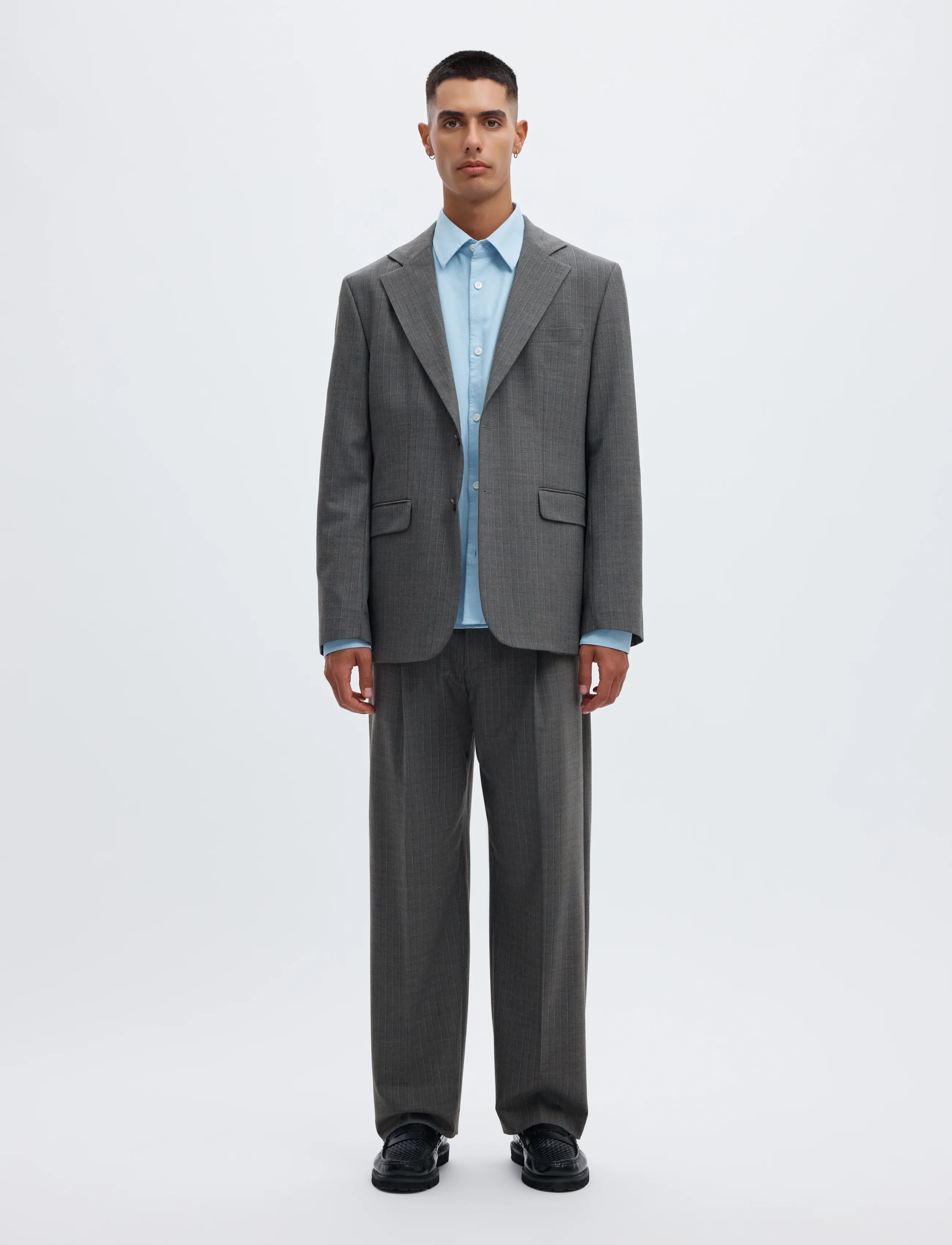 Annarr - ANRTOKI 263 WOOL BLEND BLAZER - Üherealised pintsakud - dark grey melange - 3