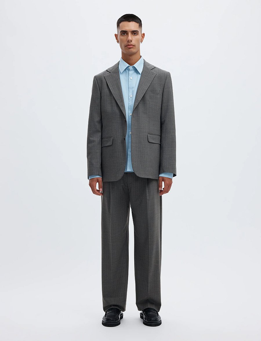Annarr - ANRTOKI 263 WOOL BLEND BLAZER - Üherealised pintsakud - dark grey melange - 3