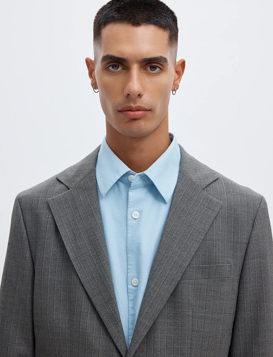 Annarr - ANRTOKI 263 WOOL BLEND BLAZER - Üherealised pintsakud - dark grey melange - 4