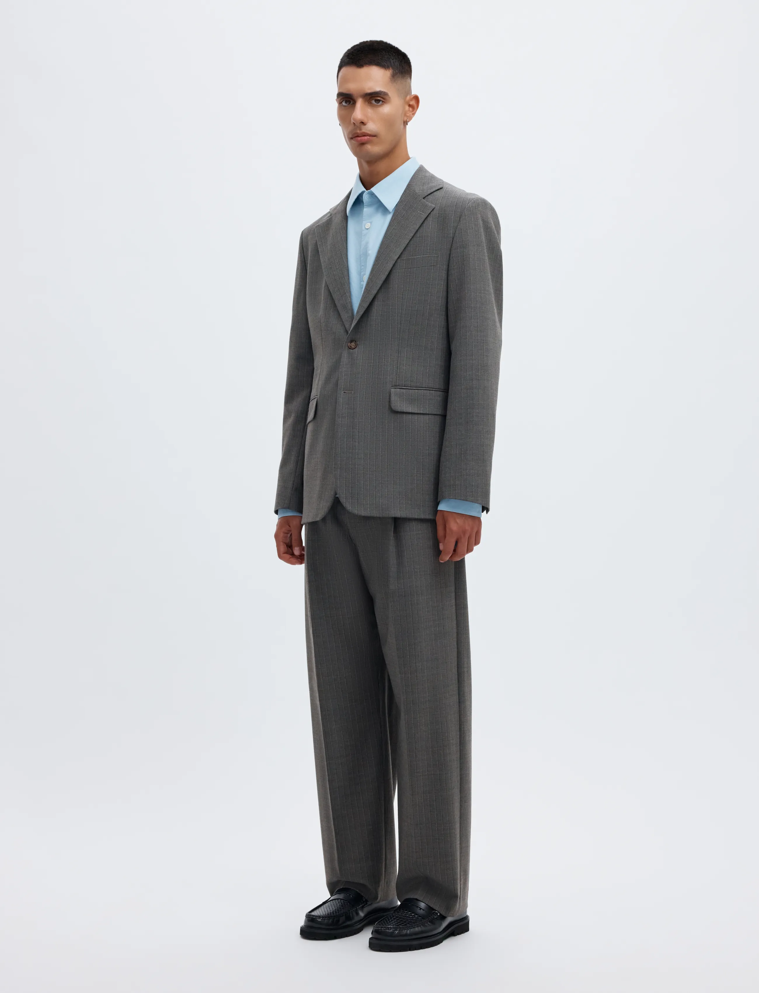 Annarr - ANRTOKI 263 WOOL BLEND BLAZER - Üherealised pintsakud - dark grey melange - 5