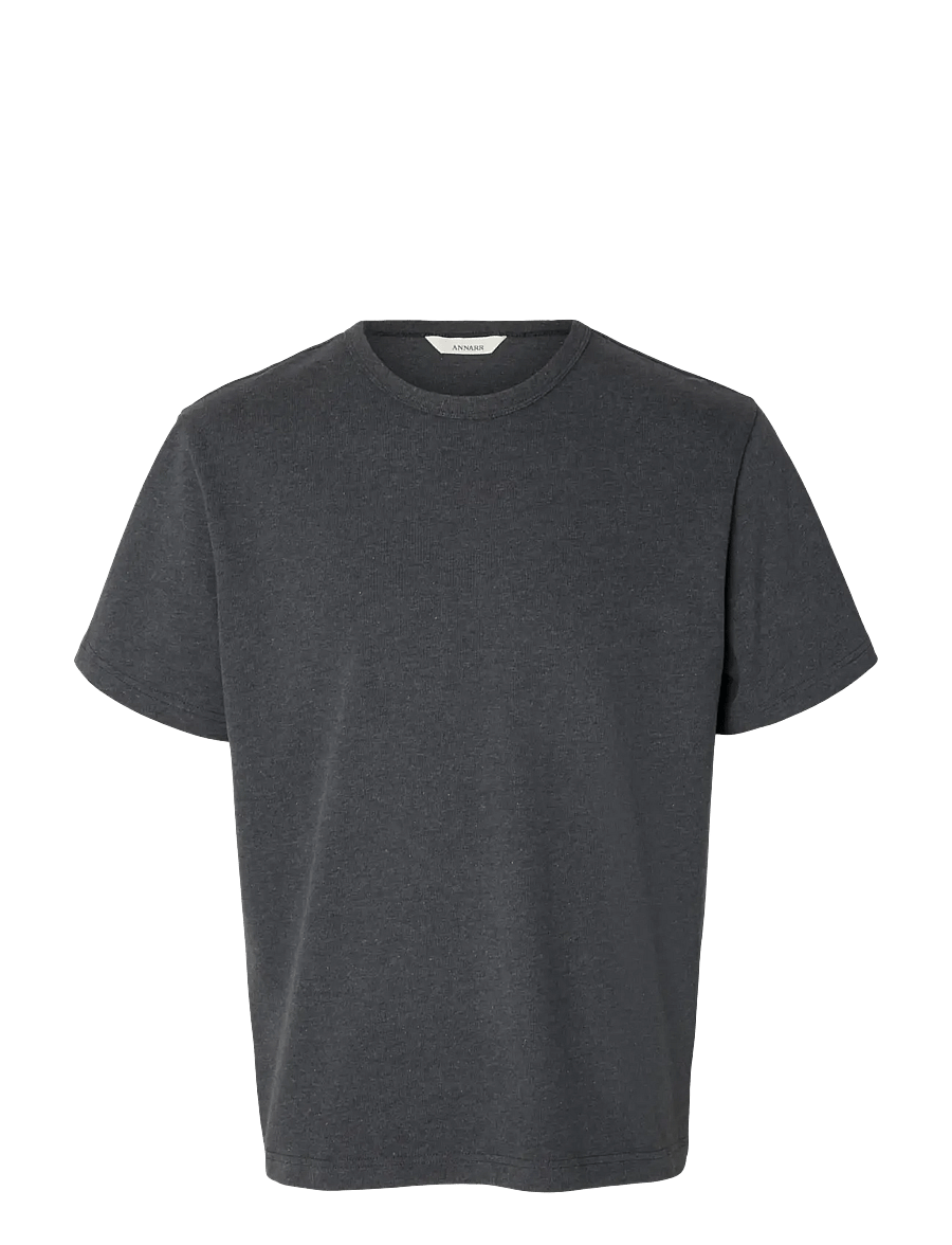 Annarr - ANRED SS O-NECK TEE - kortärmade t-shirts - charcoal art - 1