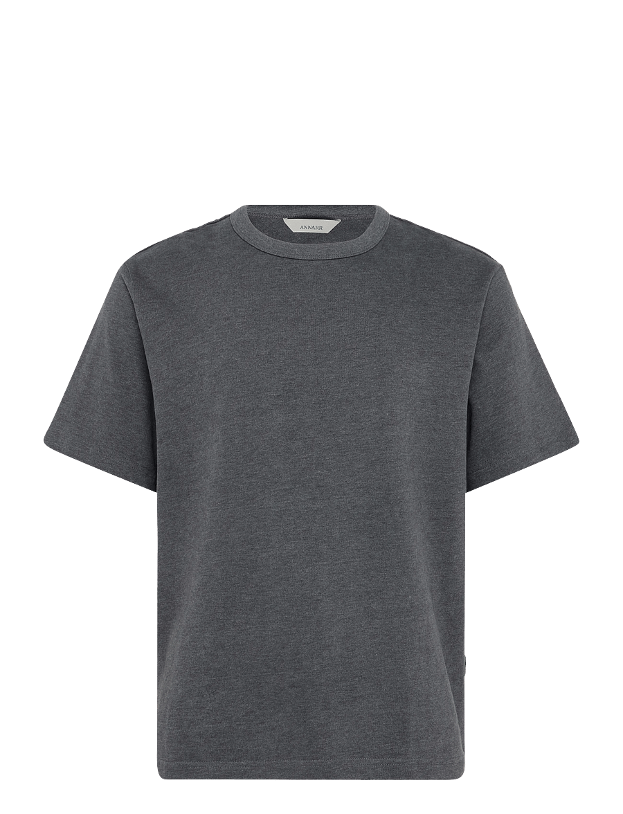 Annarr - ANRED SS O-NECK TEE - kurzärmelige t-shirts - charcoal art - 1
