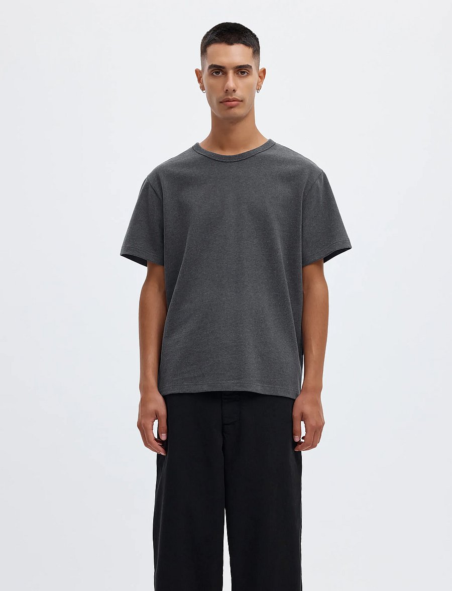 Annarr - ANRED SS O-NECK TEE - kortärmade t-shirts - charcoal art - 0