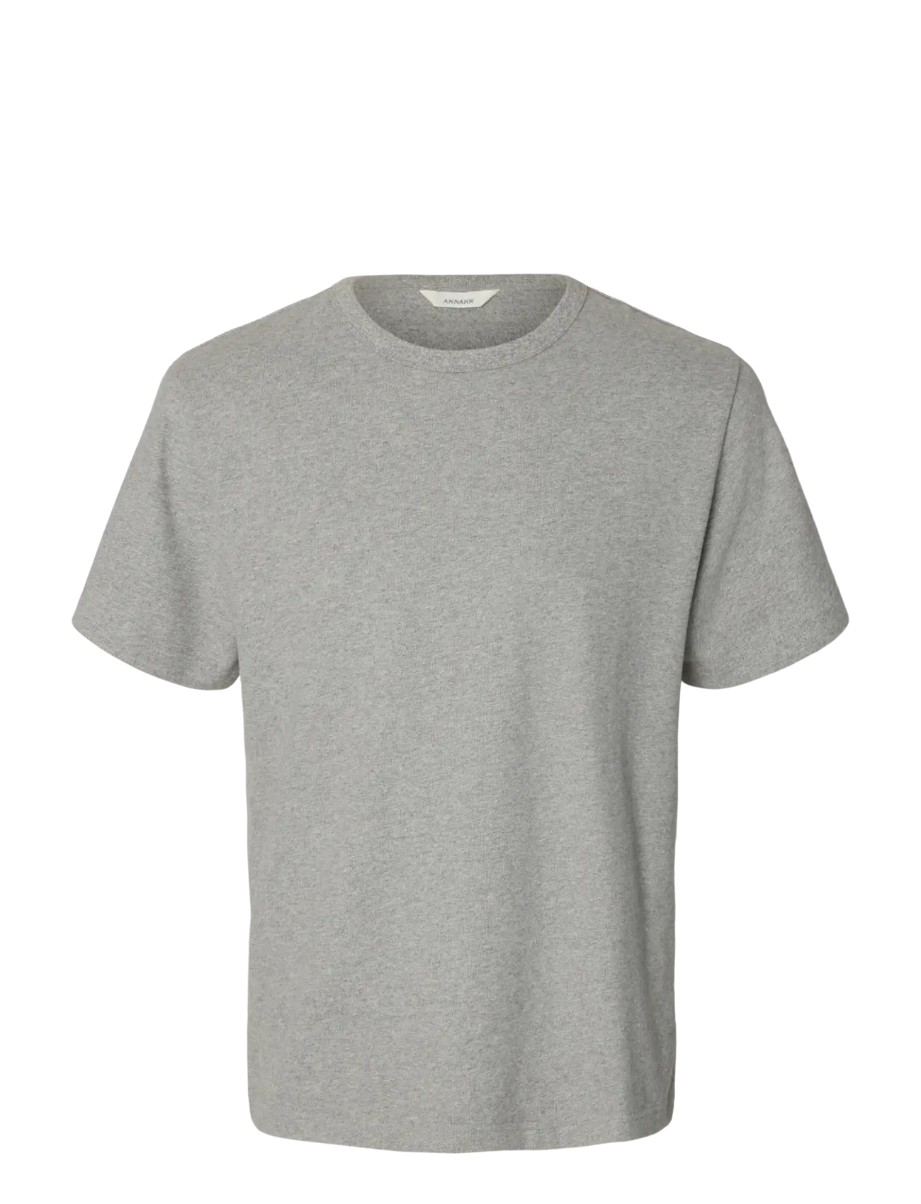 Annarr - ANRED SS O-NECK TEE - light grey melange - 1