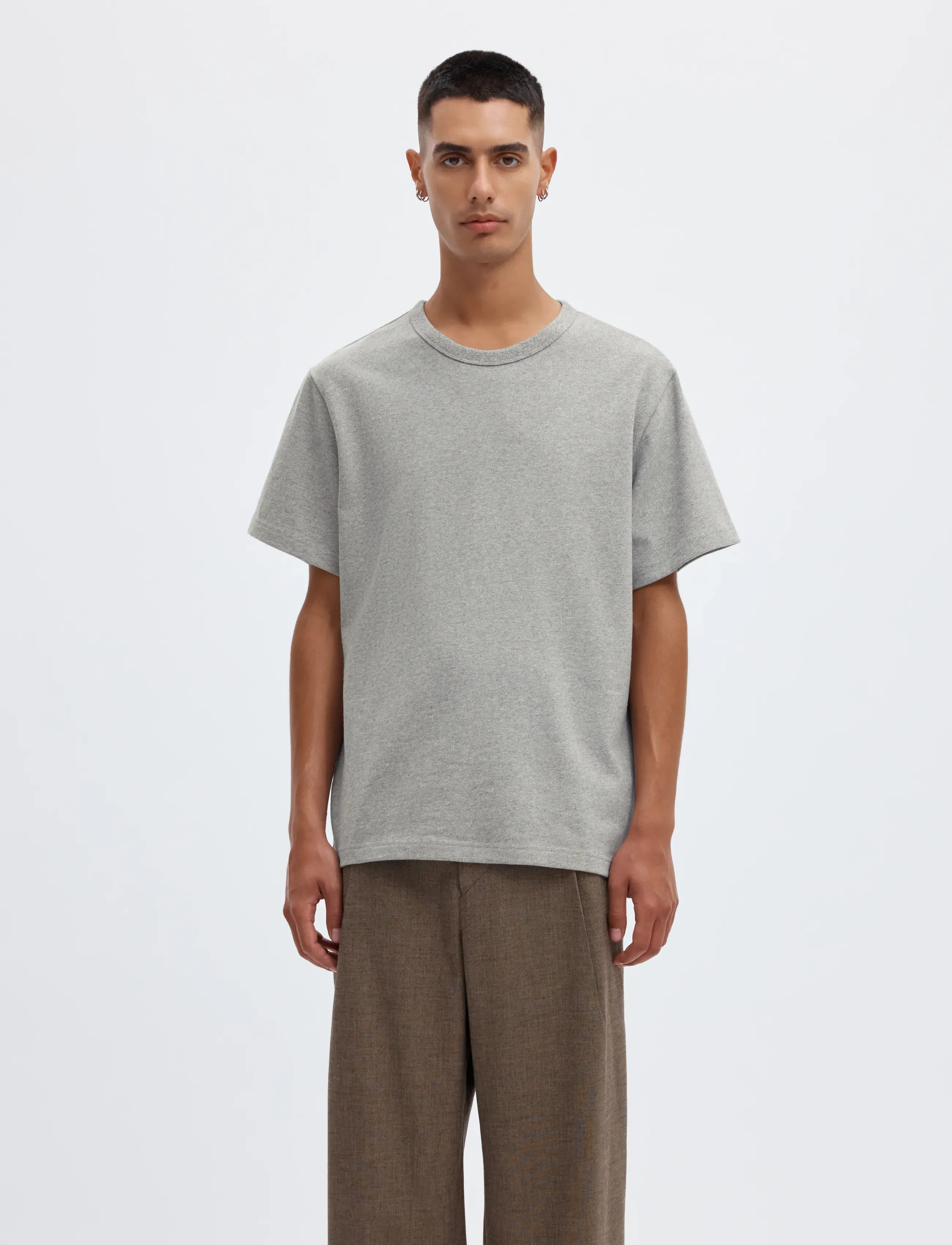 Annarr ANRED SS O-NECK TEE - Kleidung - LIGHT GREY MELANGE / grey