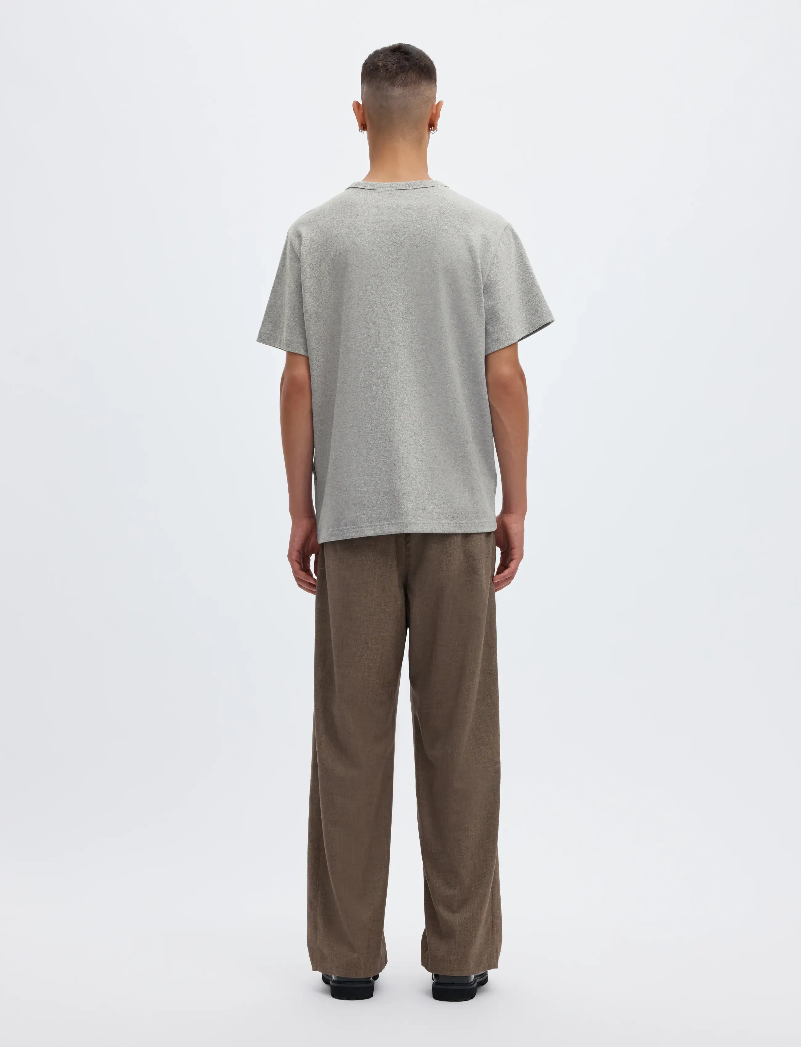 Annarr - ANRED SS O-NECK TEE - light grey melange - 2