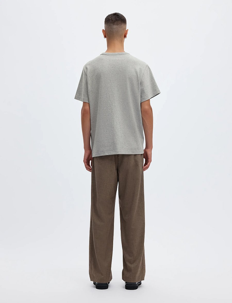 Annarr - ANRED SS O-NECK TEE - kortærmede t-shirts - light grey melange - 2