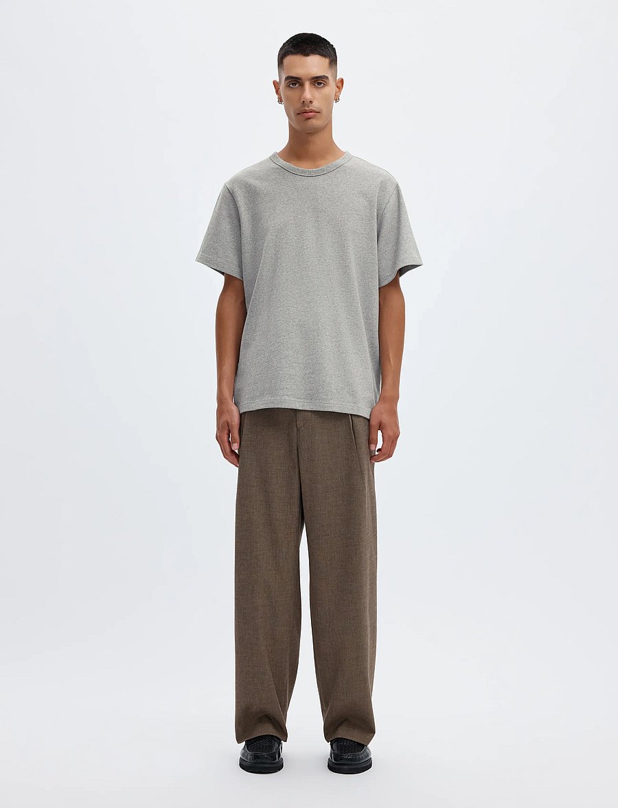 Annarr - ANRED SS O-NECK TEE - kortærmede t-shirts - light grey melange - 3