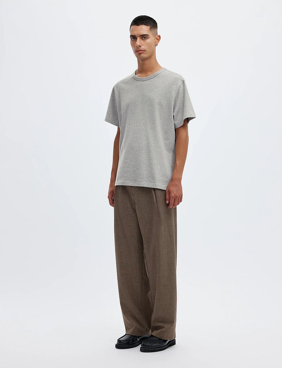 Annarr - ANRED SS O-NECK TEE - kortærmede t-shirts - light grey melange - 5