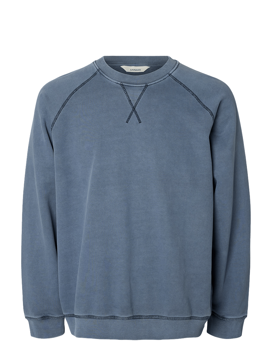 Annarr - ANRHACKETT RAGLAN CREW NECK SWEAT - sweatshirts - dark sapphire - 1