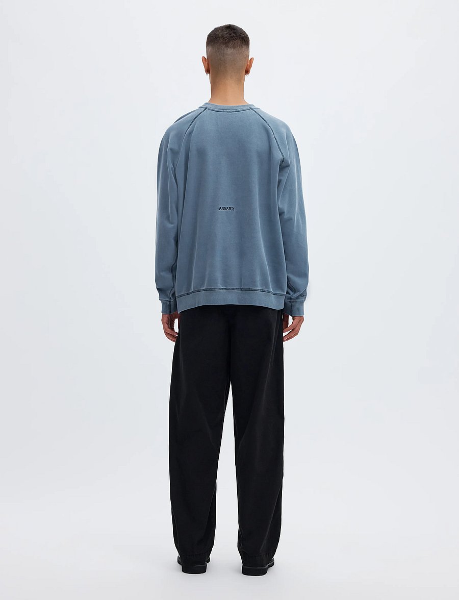 Annarr - ANRHACKETT RAGLAN CREW NECK SWEAT - sweatshirts - dark sapphire - 3