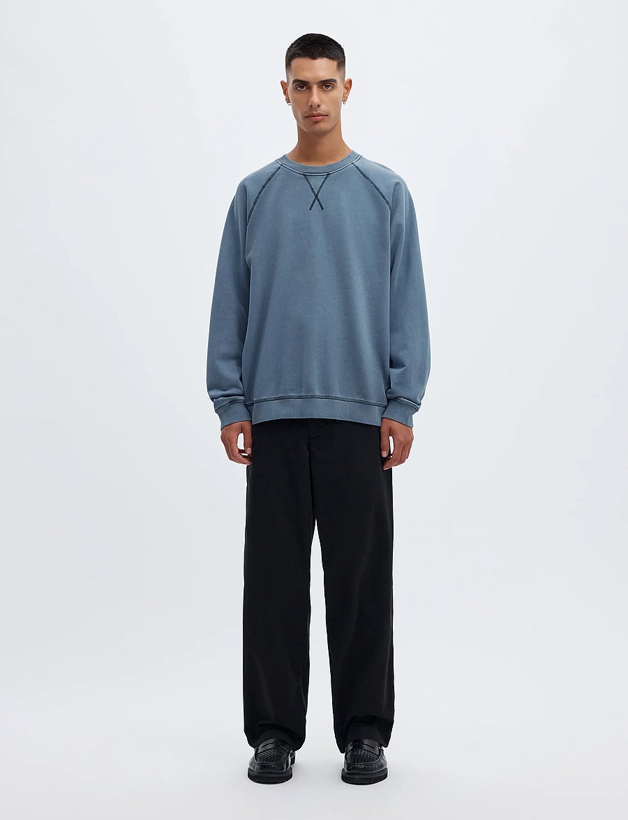 Annarr - ANRHACKETT RAGLAN CREW NECK SWEAT - sweatshirts - dark sapphire - 4