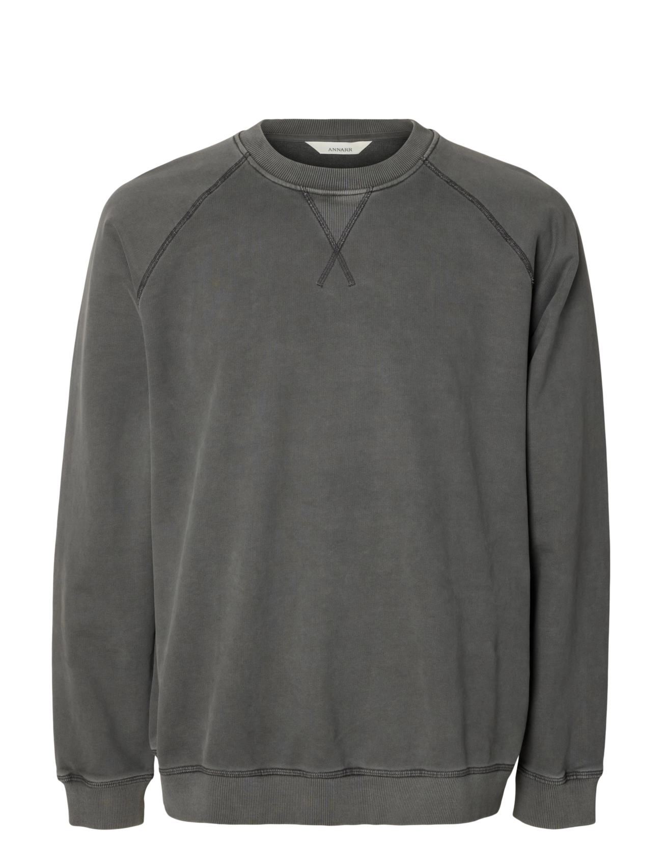 Annarr - ANRHACKETT RAGLAN CREW NECK SWEAT - shop efter anledning - forged iron - 1