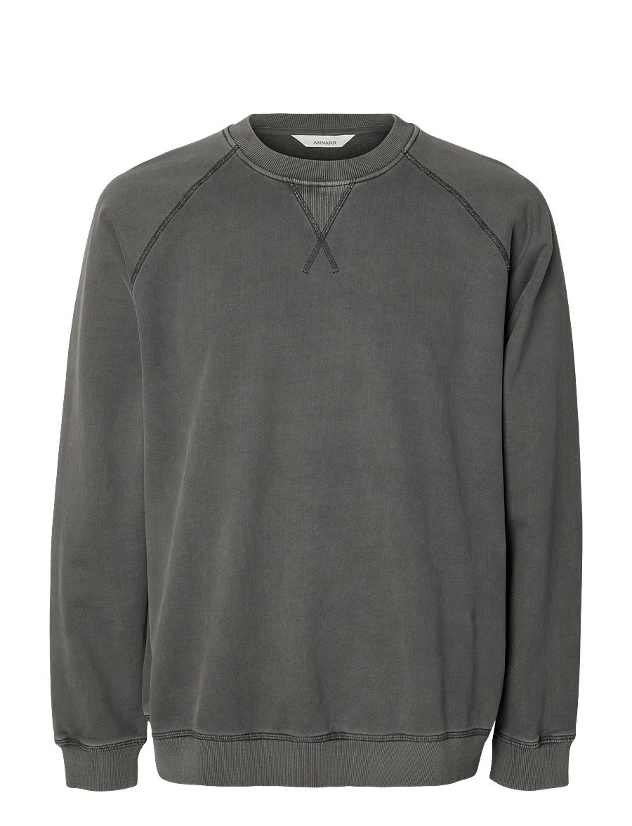 Annarr - ANRHACKETT RAGLAN CREW NECK SWEAT - shoppa efter tillfälle - forged iron - 1