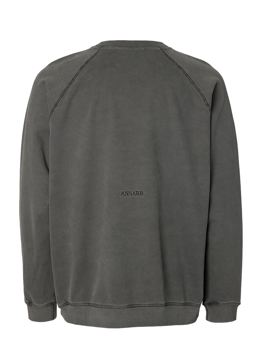 Annarr - ANRHACKETT RAGLAN CREW NECK SWEAT - shoppa efter tillfälle - forged iron - 2