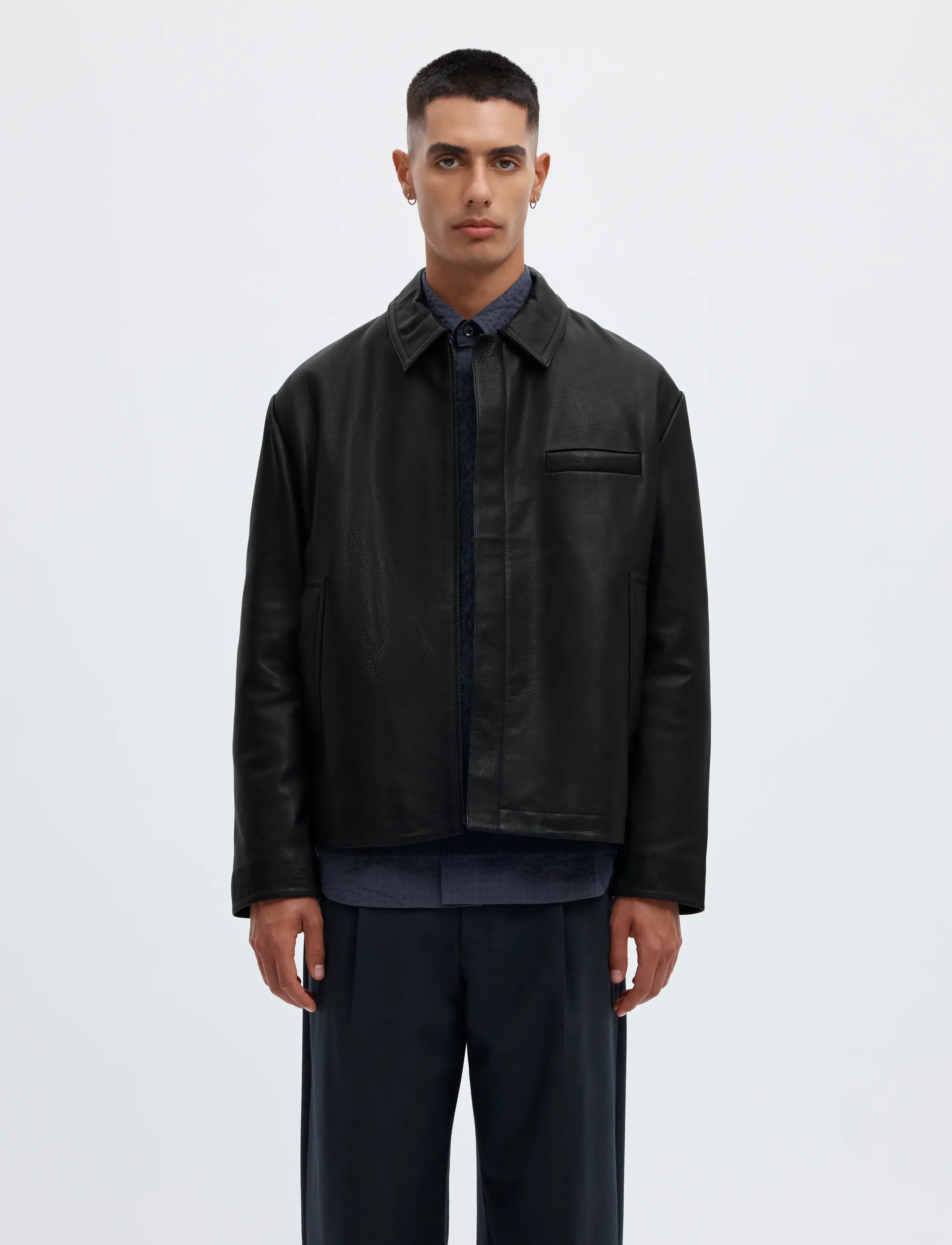 Annarr ANRGIBSON LEATHER JACKET - Kleidung - BLACK / black